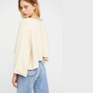 FREE PEOPLE I Can't Wait Cropped Sweater Ivory Size XS